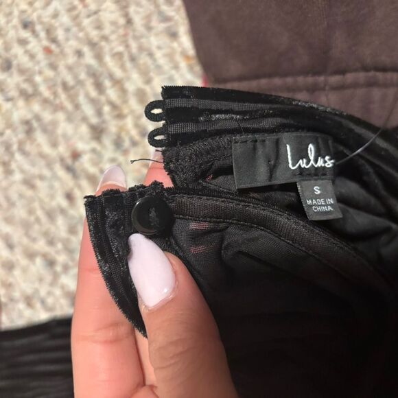 NWT Lulus Always Alluring Striped Velvet Cutout Bustier Bodysuit- Size Small - Picture 13 of 13